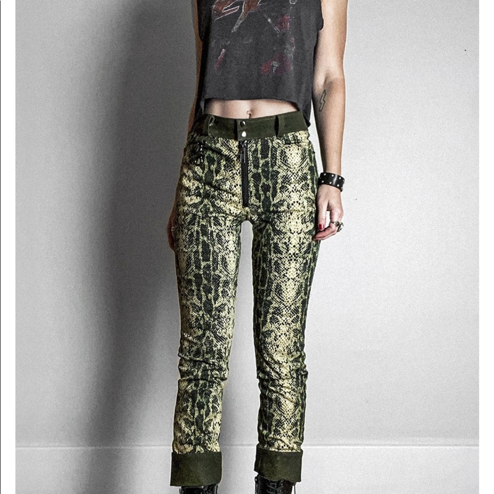 Backbite Snake Print Jeans